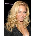 Beyonce Knowles' Wigs Full Lace Medium Wavy Blonde 100% Human Hair 