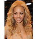 Full Lace Medium Wavy Blonde Beyonce Knowles' Wigs 100% Human Hair