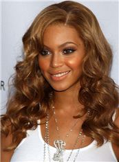 Beyonce Full Lace Medium Wavy Golden Brown 100% Human Hair Wig