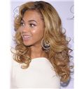 Stylish Full Lace Medium Wavy Blonde Beyonce 100% Human Hair Wig