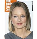 Jodie Foster Hairstyle Short Straight Full Lace Human Hair Bob Wigs