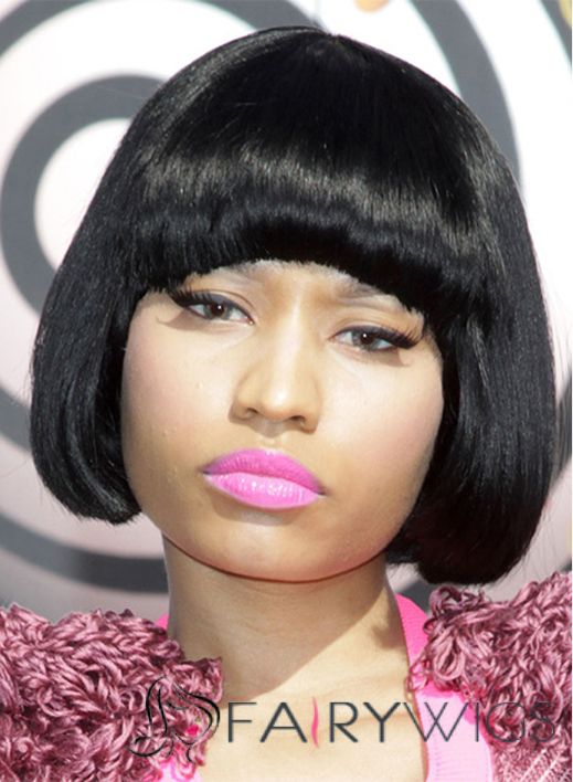 Classic Nicki Minaj Short Straight Capless Synthetic Bob Wigs