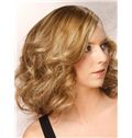 Comely Medium Wavy Full Lace 100% Indian Remy Hair Bob Wigs