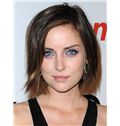 Jessica Stroup Hairstyle Short Straight Full Lace Human Hair Bob Wigs