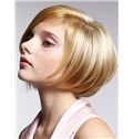 Honey Short Straight Full Lace 100% Indian Remy Hair Bob Wigs