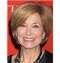 Jane Pauley Hairstyle Short Straight Lace Front Human Hair Bob Wigs