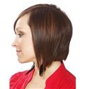 Salon Short Straight Lace Front Indian Remy Hair Bob Wigs