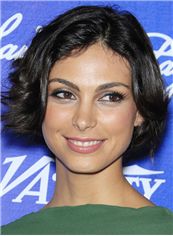 Worthy Morena Baccarin Hairstyle Short Wavy Lace Front Bob Wigs