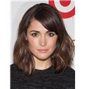Rose Byrne Hairstyle Medium Wavy Lace Front Human Hair Bob Wigs