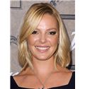 Katherine Heigl Hairstyle Short Wavy Lace Front Human Hair Bob Wigs