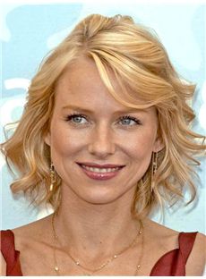 Easy Naomi Watts Hairstyle Short Wavy Lace Front Human Hair Wigs