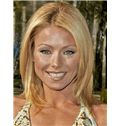 Excellent Kelly Ripa Medium Straight Full Lace Real Human Hair Wigs