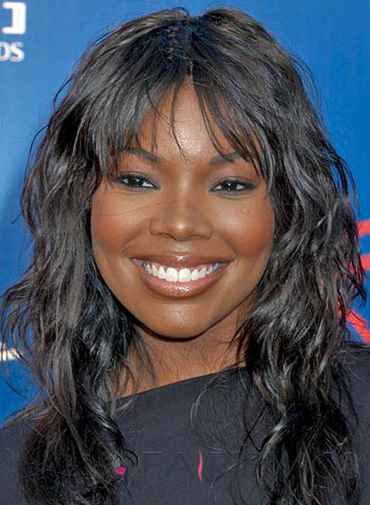 Genuine Gabrielle Union Hairstyle Medium Wavy Capless Remy Human Wigs for Black Women 