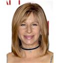 Barbra Streisand Hairstyle Medium Straight Lace Front Remy Hair Wigs