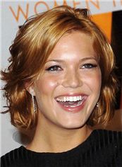 Mandy Moore Hairstyle Short Wavy Lace Front Remy Hair Wigs