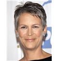 Great Jamie Lee Curtis Short Straight Full Lace Real Human Hair Wigs
