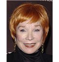 Hot Shirley Maclaine Hairstyle Short Straight Capless Remy Human Wigs 
