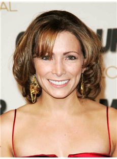 Shannon Miller Hairstyle Short Wavy Lace Front Remy Hair Wigs