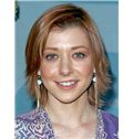 Reusable Alyson Hannigan Hairstyle Short Straight Lace Front Human Wigs