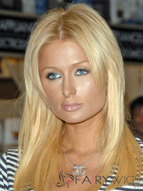 Paris Hilton Hairstyle Medium Straight Full Lace Remy Hair Wigs