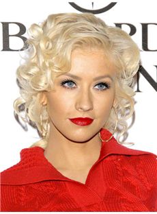 Affordable Christina Aguilera Hairstyle Short Wavy Lace Front 