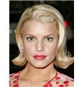 Amazing Jessica Simpson Hairstyle Short Wavy Full Lace Human Wigs