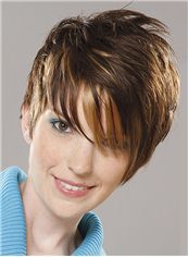 Perfect Short Straight Capless Real Human Hair Wigs