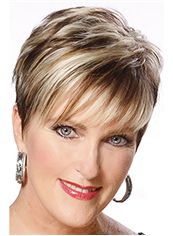 Straight Capless Short Remy Hair Wigs