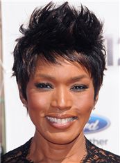 Sonsy Short Wavy Full Lace African American Wigs for Women 