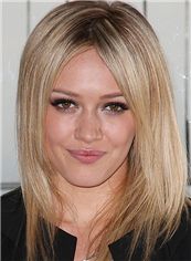Superb Candace Cameron Bure Medium Straight Full Lace Real Human Hair Wigs
