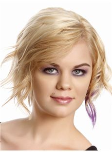 Bargain Candace Cameron Bure Hairstyle Short Wavy Lace Front Human Wigs 
