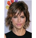 Comely Gayle King Hairstyle Short Wavy Capless Remy Hair Wigs