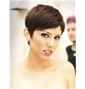 Good-Looking Short Straight Full Lace 100% Human Hair Wigs