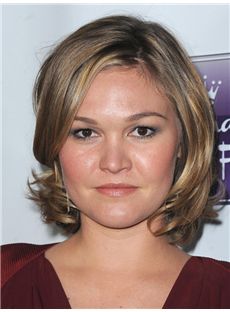 Lucy Lawless Hairstyle Short Wavy Full Lace Remy Hair Wigs