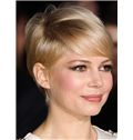 Style Halle Berry Short Straight Full Lace Human Hair Wigs