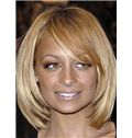 Softest Lisa Rinna Hairstyle Short Straight Full Lace Human Wigs