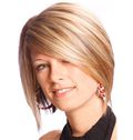 Lisa Brown Hairstyle Short Straight Full Lace Remy Hair Wigs