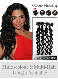 High Quality 12'-30' 100% Curly Nail Tip Human Hair Extensions