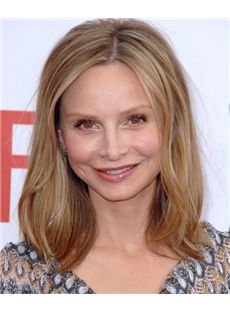 16 Inch Straight Calista Flockhart Lace Front Human Wigs