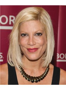 14 Inch Straight Tori Spelling Lace Front Human Wigs