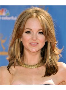 16 Inch Wavy Jayma Mays Lace Front Human Wigs