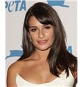 18 Inch Straight Lea Michele Lace Front Human Wigs