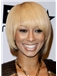 Keri Hilson 10 Inch Straight Blonde Capless Human Wigs