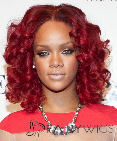 14 Inch Wavy Rihanna Lace Front Human Wigs
