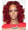 14 Inch Wavy Rihanna Lace Front Human Wigs