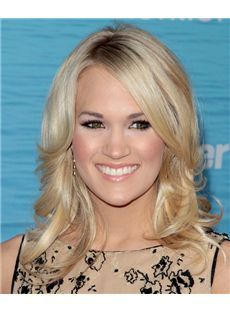 16 Inch Wavy Carrie Underwood Full Lace 100% Human Wigs