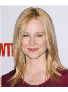 16 Inch Straight Laura Linney Full Lace 100% Human Wigs