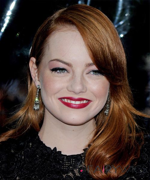 16 Inch Wavy Emma Stone Lace Front Human Wigs.
