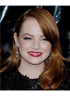 16 Inch Wavy Emma Stone Lace Front Human Wigs