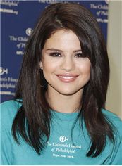 18 Inch Straight Selena Gomez Lace Front Human Wigs